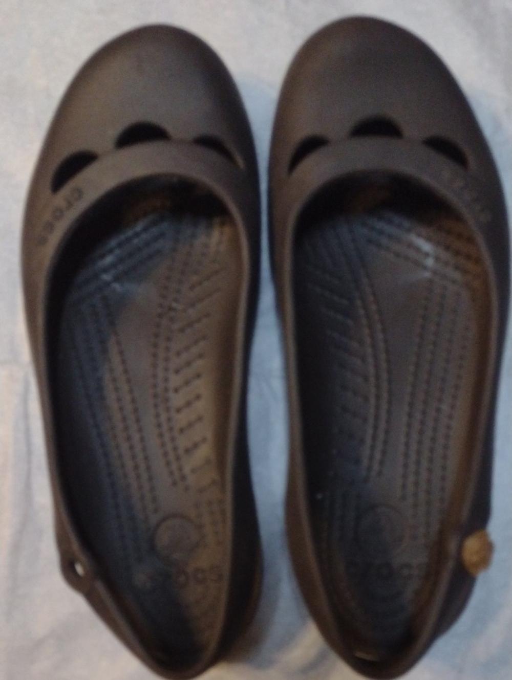 CROCS Women's Black Mary Jane Flats
